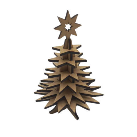 Árvore de Natal MDF Decorativa 6 Camadas