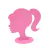 Recorte Silhueta Boneca Rosa Com Base 20x20 Laser - MDF