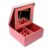Caixa Flocada Interno e Externo Para Maquiagem Com Espelho 22x22x8 Rosa - MDF na internet