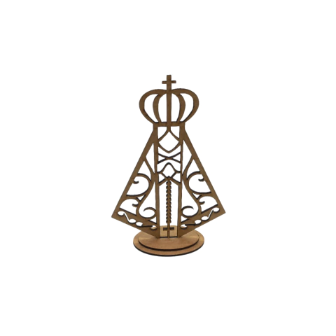 Nossa Senhora MDF com Base Dupla 16,5x12cm Nº3