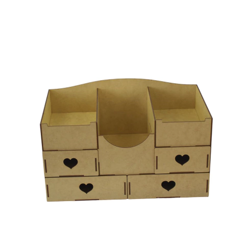 ORGANIZADOR LASER MULTIFUNCÃO 4 GAVETAS CORACÃO 34X19X18CM