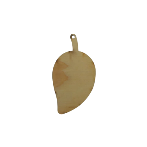 Placa Decorativa Folha Pinus a Laser 19x10,5cm Nº1