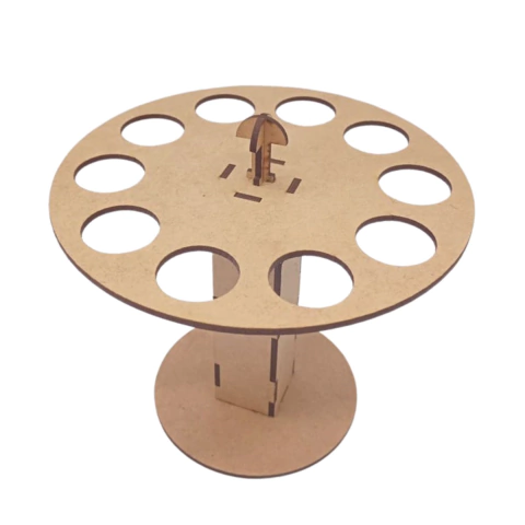 PORTA TUBETES TEMPERO REDONDO 10 FUROS LASER