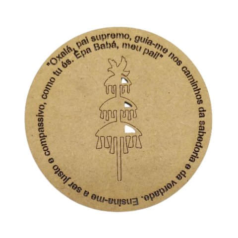 Mandala MDF Apaxorô de Oxalá com Oração