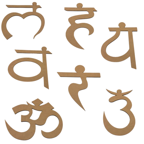 KIT SIMBOLO OM 7 CHAKRAS 20CM