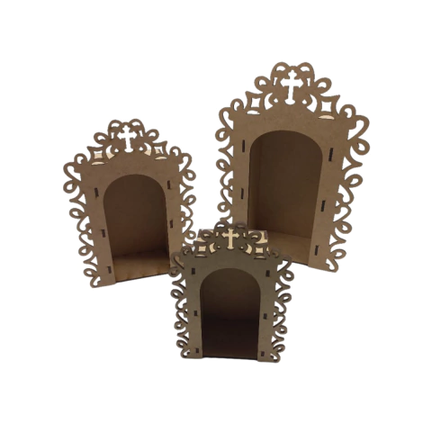 Oratório MDF Capela Corte a Laser Cru