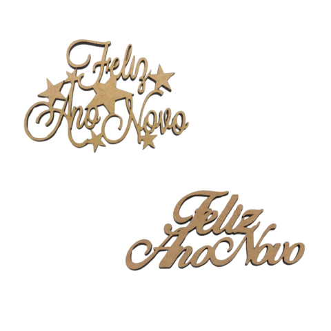 Aplique MDF Feliz Ano Novo