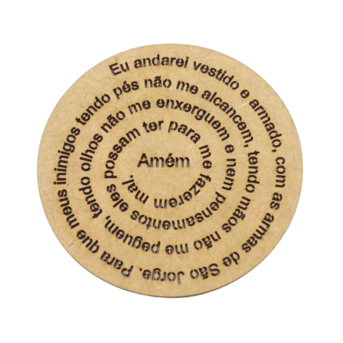 Mandala MDF Oração São Jorge