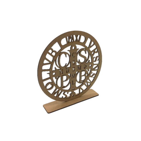 MEDALHA SAO BENTO COM BASE 15CM