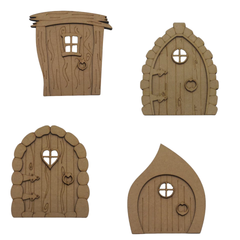 Mini Porta de Fadas MDF Decorativa de Parede