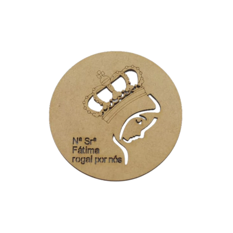 Mandala MDF Nossa Senhora de Fátima Rogai por Nós