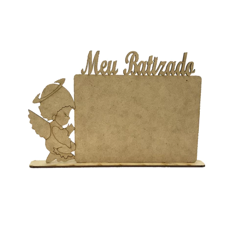 PORTA RETRATO MEU BATIZADO COM BASE 23X15CM