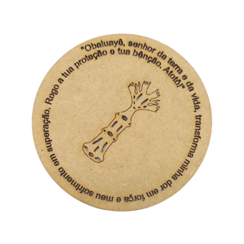 Mandala MDF Xarará de Obaluayê com Oração