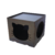 Nicho Para Gato Oval Cara Gato Preto Gel 35x35x30 - MDF