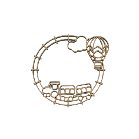 Moldura MDF Redonda Trem 10cm