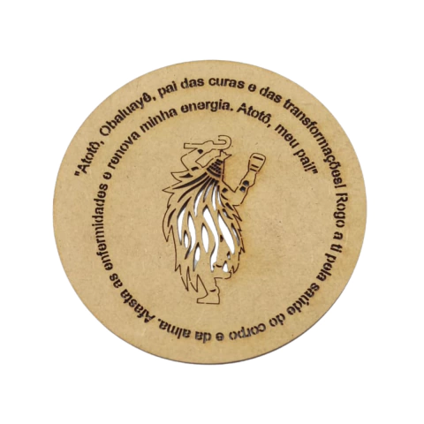 Mandala MDF Orixá Obaluayê com Oração