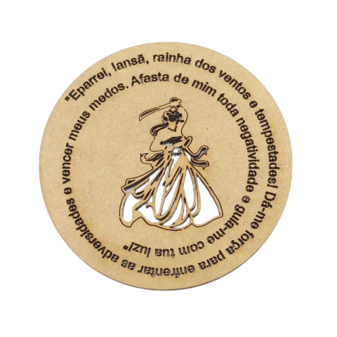 Mandala MDF Orixá Iansã com Oração