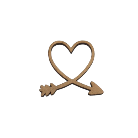 APLIQUE CORAÇÃO FLECHA 5X4CM