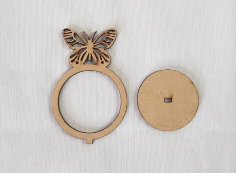 PORTA GUARDANAPO ANEL BORBOLETA COM BASE 7,5X4,5CM