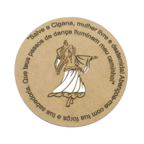 Mandala MDF Umbanda Cigana com Oração