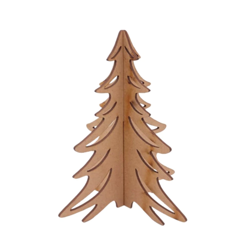 Árvore de Natal MDF de Encaixe Pinheiro 15x13cm