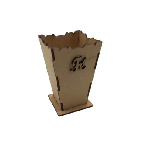 Cachepot MDF Decorativo mini alto Fé 10x6,5cm