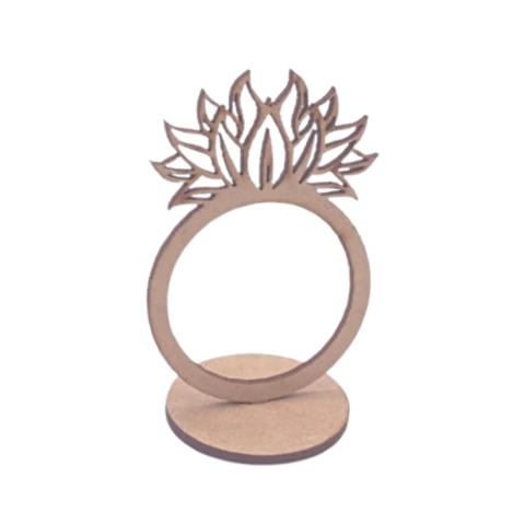 PORTA GUARDANAPO ANEL FLOR DE LOTUS COM BASE