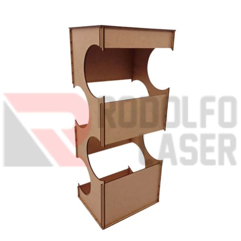 ADEGA LASER PARA VINHO 4 GARRAFAS 40X16,5X13CM