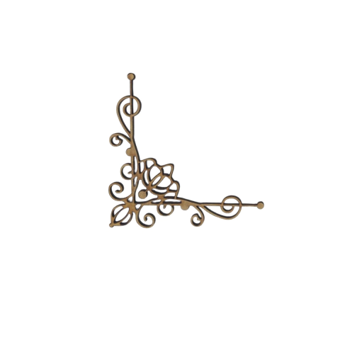 Cantoneira MDF 1 Risco Arabesco 10x10cm