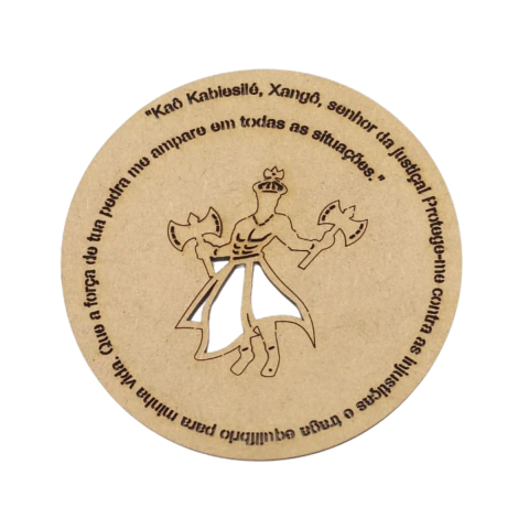 Mandala MDF Orixá Xangô com Oração