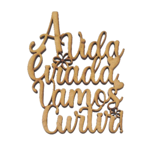 FRASE A VIDA E IRADA VAMOS CURTIR 10CM