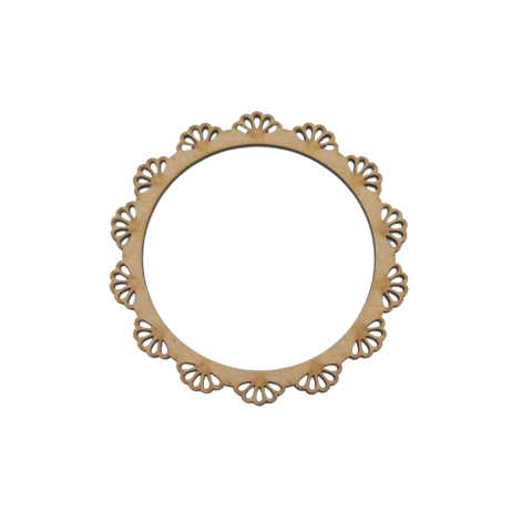 Moldura MDF Redonda Pétalas 13cm