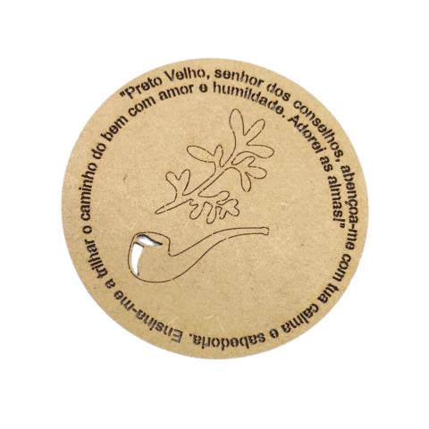 Mandala MDF Arruda e Cachimbo de Preto Velho com Oração