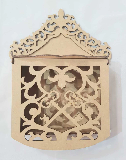 PORTA CHAVES TAMPA VAZADA 30X21X7CM