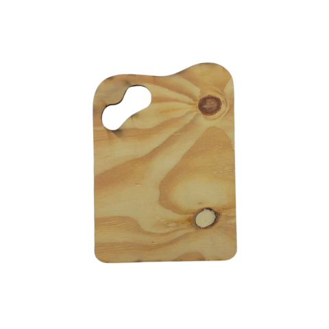 Placa Decorativa Tabua Retangular Pinus a Laser 25,5x18,2cm Nº1