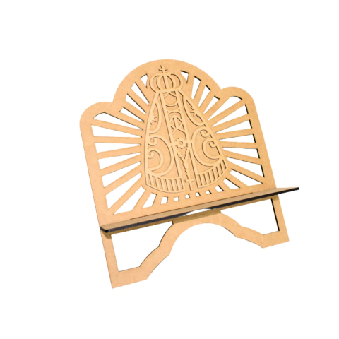 Porta Bíblia MDF com Nossa Senhora 3D Decorativa 34x30x6,5cm