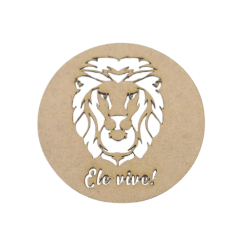 Mandala MDF Leão de Judá Ele Vive!