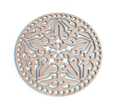 PLACA CROCHE MANDALA Nº25