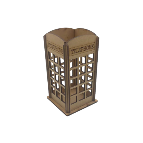 Porta Lapís e Canetas MDF Cabine 13x7x7cm