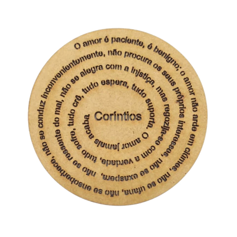 Mandala MDF Oração Versículo Bíblico Coríntios