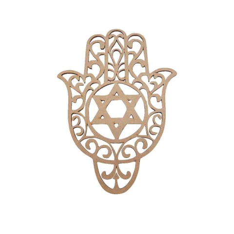 MÃO DE FATIMA COM ESTRELA DE DAVI