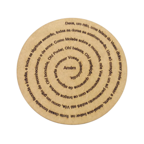 Mandala MDF Oração Prece de Cáritas