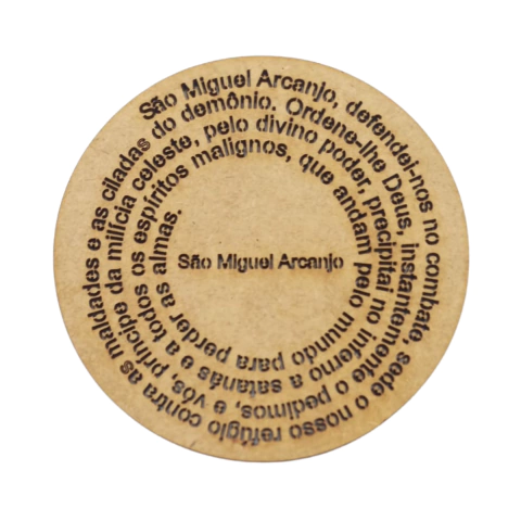 Mandala MDF Oração São Miguel Arcanjo