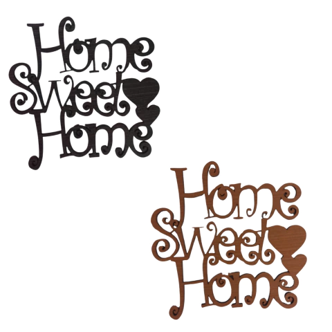 FRASE HOME SWEET HOME CORAÇÃO 10CM (CORES)