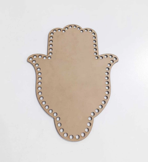 PLACA PARA CROCHE MÃO DE FÁTIMA 30X22CM