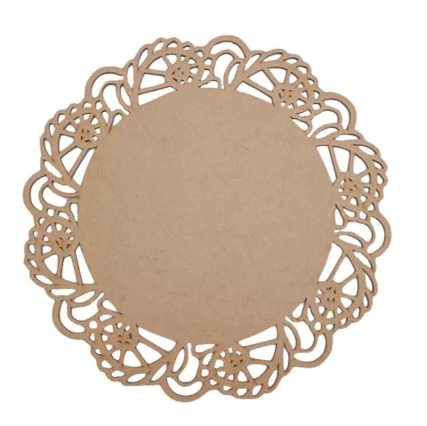 Placa MDF Redonda Trabalhada lisa Nº7