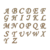 Pacote 50 Letras Trabalhadas 3cm - MDF