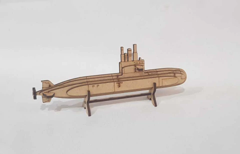 SUBMARINO COM SUPORTE 19X1X7,5CM