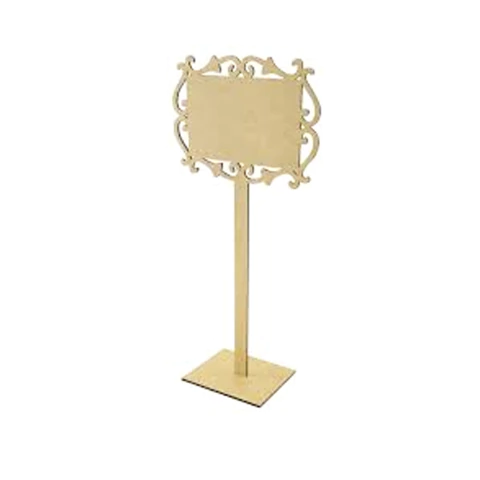 PLACA PEDESTAL RETANGULAR TRABALHADA COM BASE