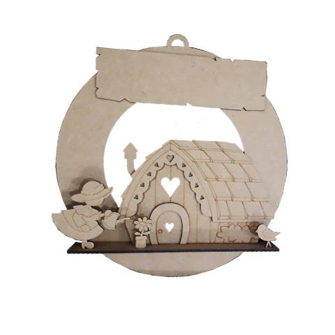 GUIRLANDA CASA MENINA FLOR 35CM